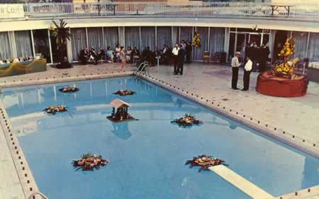 Carlton Hotel pool, circa 1950s, Tyler, Texas