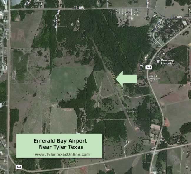 Aerial view of Emerald Bay Airport Near Teaselville and Tyler