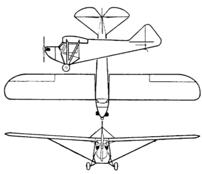 Drawing of a typical Orin Welch monoplane