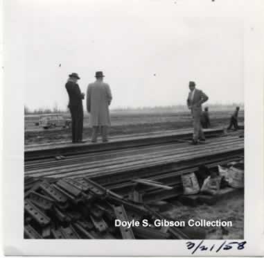 Cotton Belt Gravity Yard in Pine Bluff, Arkansas under construction, March 21, 1958
