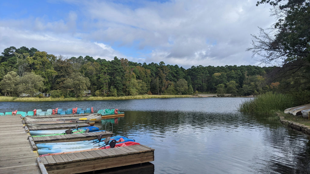 Boat docks at Tyler State Park in East Texas