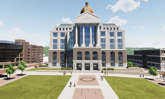 The new, planned Smith County Courthouse in Texas
