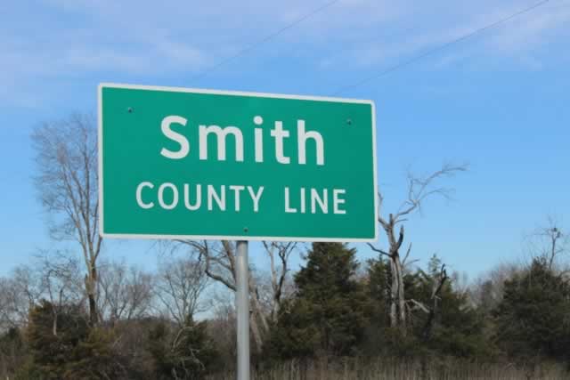 Smith County Texas sign