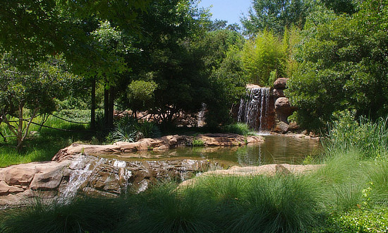 Waterfall at the Caldwell Zoo in Tyler, Texas
