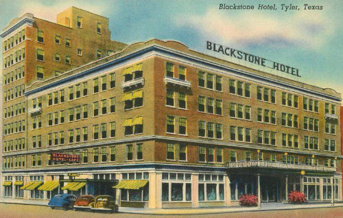 Blackstone Hotel showing the 9-story addition built in the 1930s