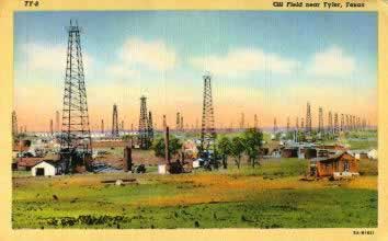 Oil fields near Tyler Texas