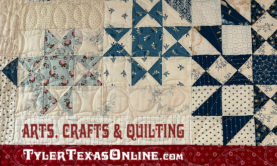 Listing of Tyler Texas arts & crafts, sewing, and quilting stores